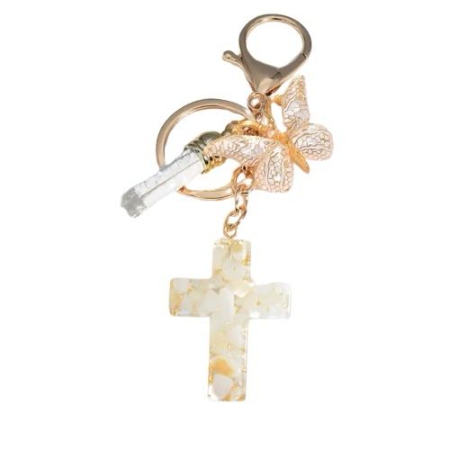 Cross Butterfly Keychain