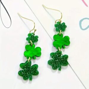 Green Clover Earrings